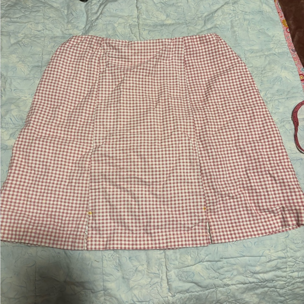 Handmade Pink Gingham Women's Skirt